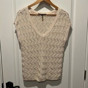 White House Black Market herringbone knit blouse.
